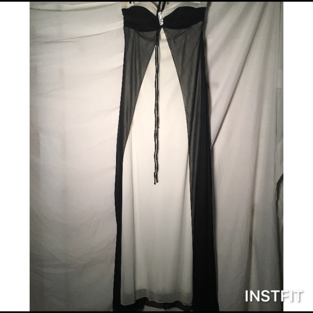 Black and white prom dress